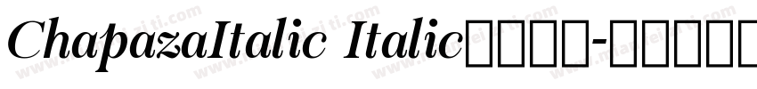 ChapazaItalic Italic字体下载字体转换